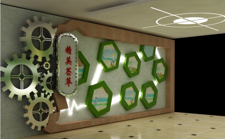 中學(xué)校園文化墻效果圖
