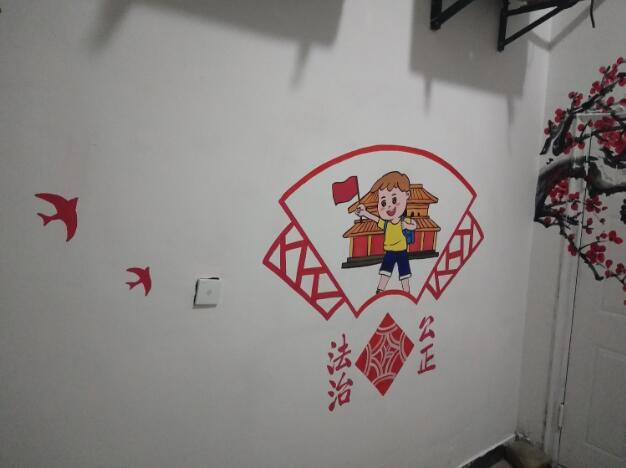 美麗社區樓道黨建文化墻彩繪