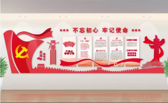社區黨建主題背景墻