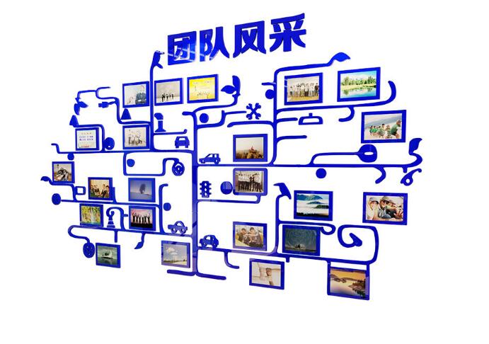 北京慧悅康國際貿易中心企業文化墻團隊創意設計