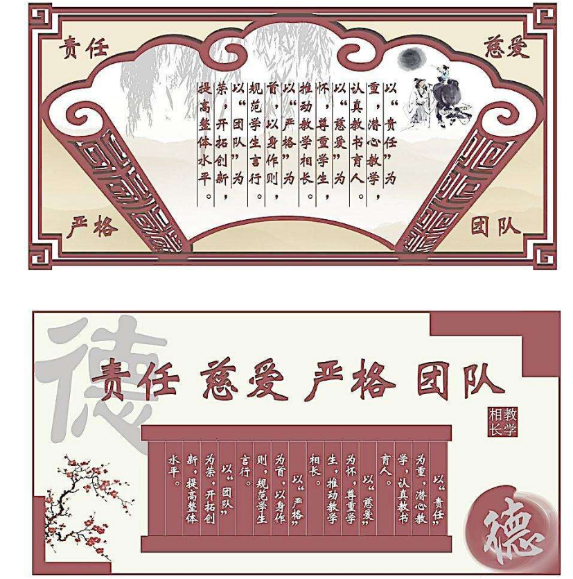 教師職業道德規范樓梯文化墻