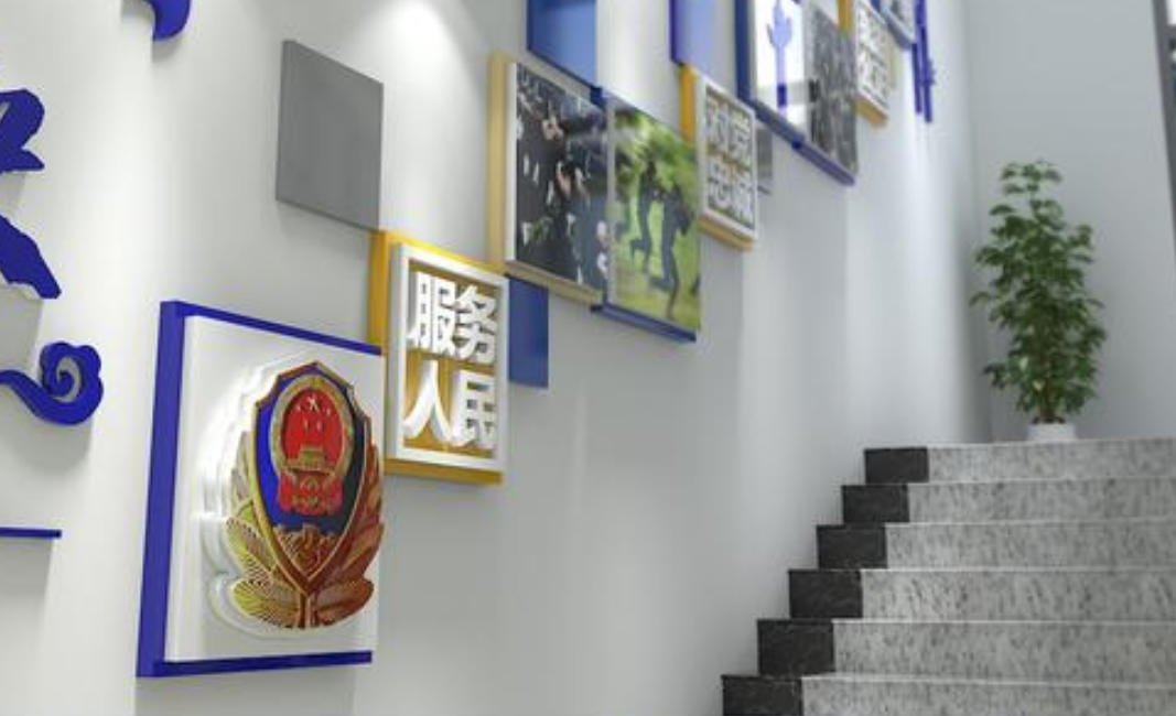 交通局樓梯墻面設計|交通文化墻設計效果圖