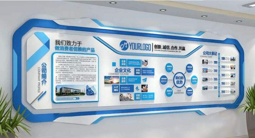 互聯網企業歷程展示墻文化墻設計圖
