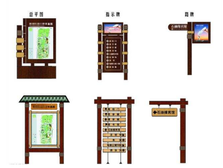 中式復(fù)古學(xué)校預(yù)覽圖導(dǎo)視牌設(shè)計(jì)