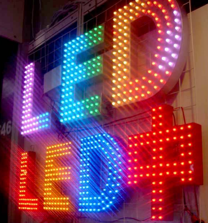 七彩led外露發光字高清大圖