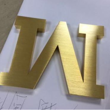 鈦金字精品拉絲字定做不銹鋼字門頭招牌字廣告制作精工字銅字平面
