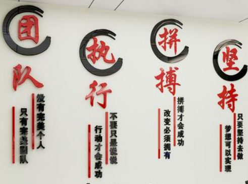 熱賣亞克力3d團(tuán)隊(duì)勵(lì)志標(biāo)語公司辦公室企業(yè)文化墻