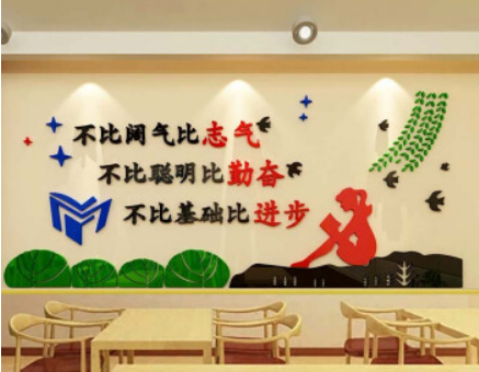 校園勵志標語3d立體貼畫學校班級文化墻