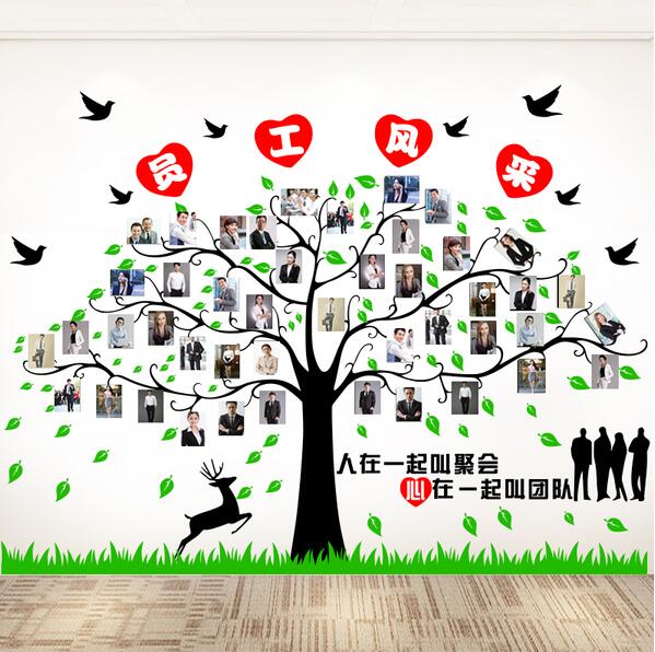 旅游公司員工企業文化墻制作