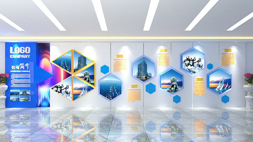 企業館led背景墻裝修效果圖