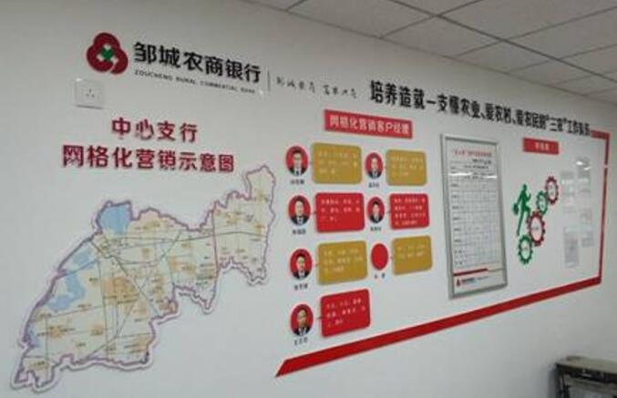鄒城農商銀行文化墻設計圖片