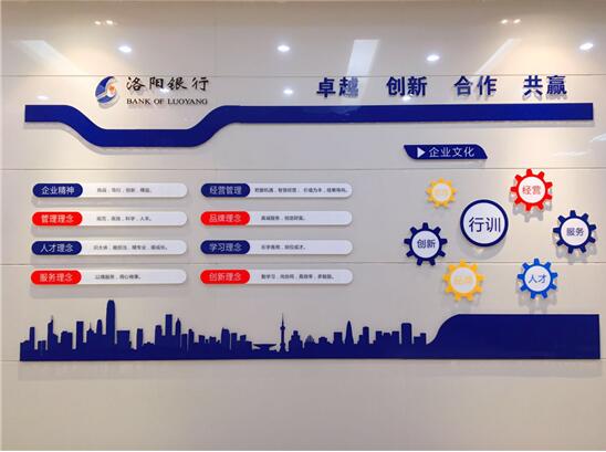 洛陽農商銀行文化墻設計圖片