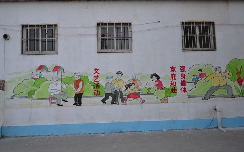 溪翁莊鎮(zhèn)黑山寺村文化墻彩繪制作效果圖