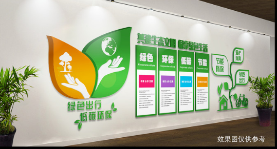 綠色發展環保概念企業文化墻