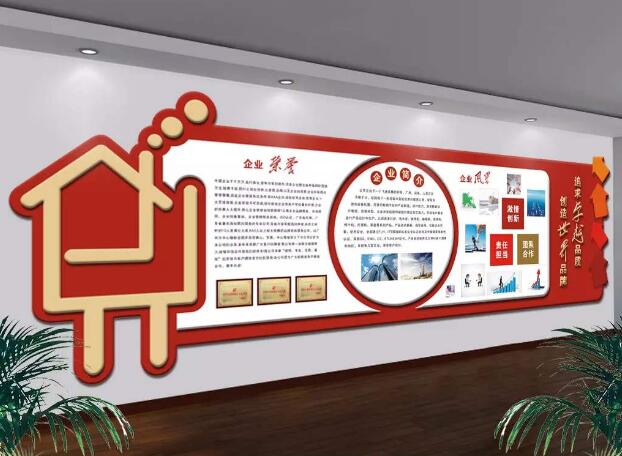 企業走廊文化墻制作效果圖