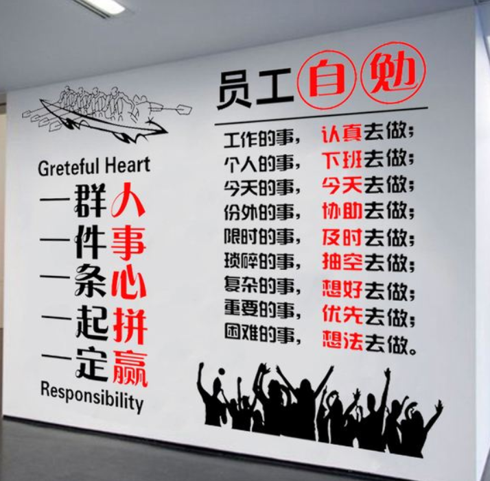 公司辦公室勵(lì)志墻貼工廠企業(yè)文化墻會(huì)議室責(zé)任心激勵(lì)標(biāo)語裝飾貼畫