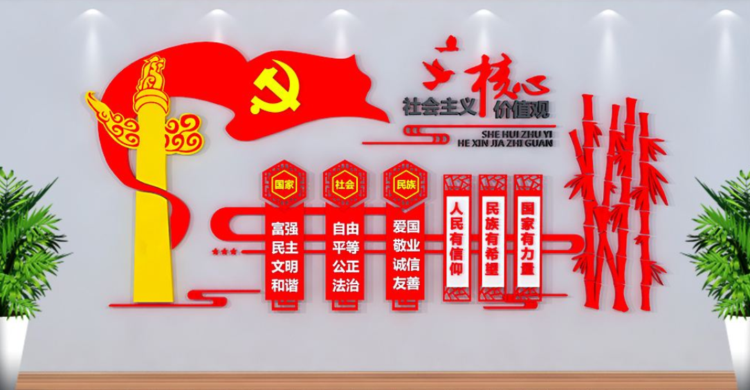 創(chuàng)意社會主義核心價(jià)值觀文化墻