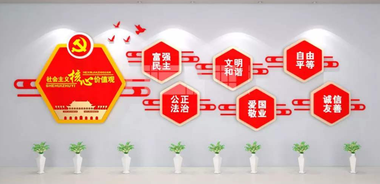黨建文化墻社會主義核心價(jià)值觀宣傳