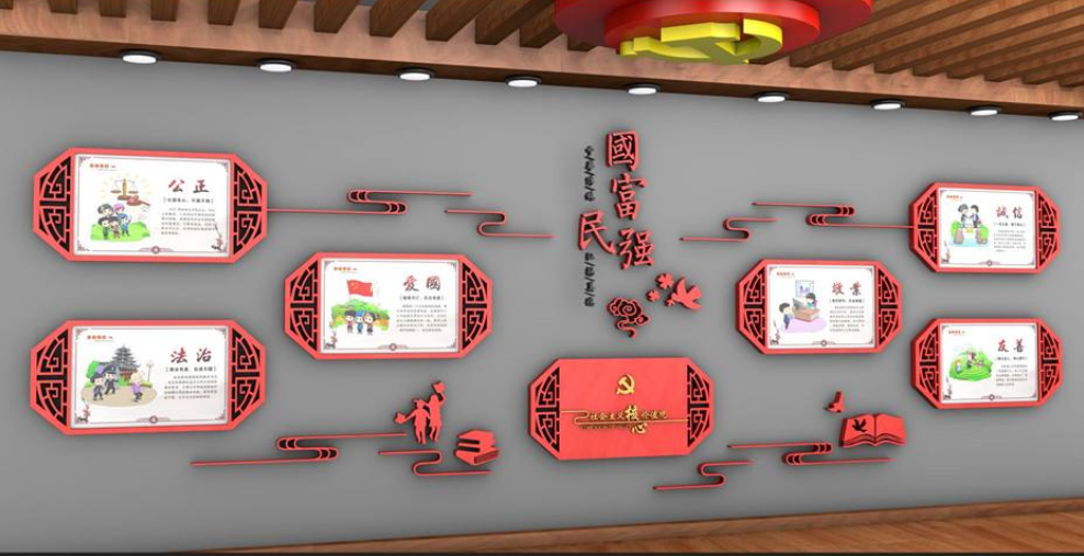 黨建文化墻社會主義核心價(jià)值觀