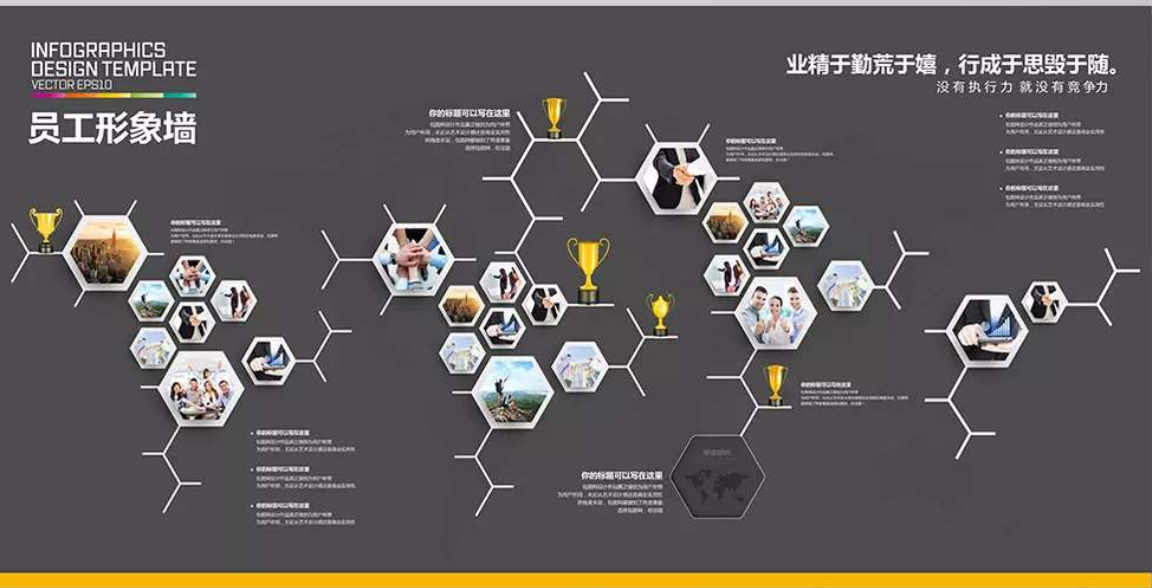 大型創意立體企業文化墻公司形象墻設計模板
