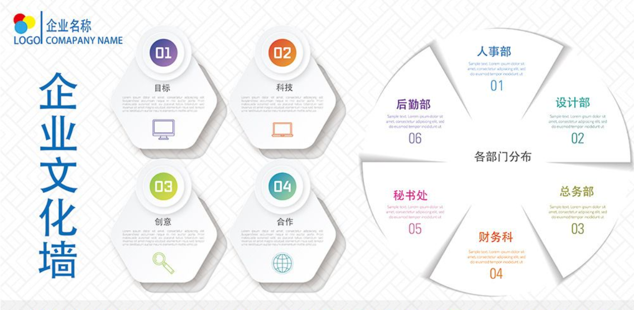 企業文化墻模版設計圖