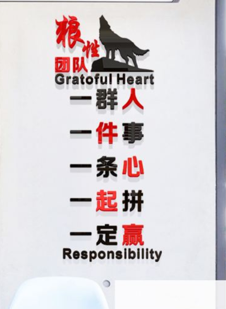 理念勵志標語3d立體墻貼辦公室墻面裝飾墻
