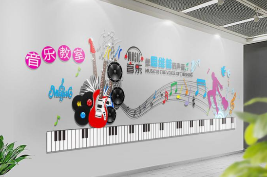 創意音樂文化墻展板
