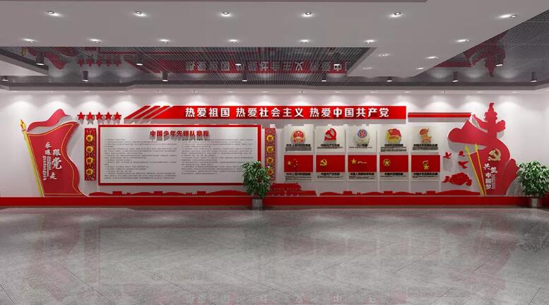 最新黨旗文化墻制作效果圖