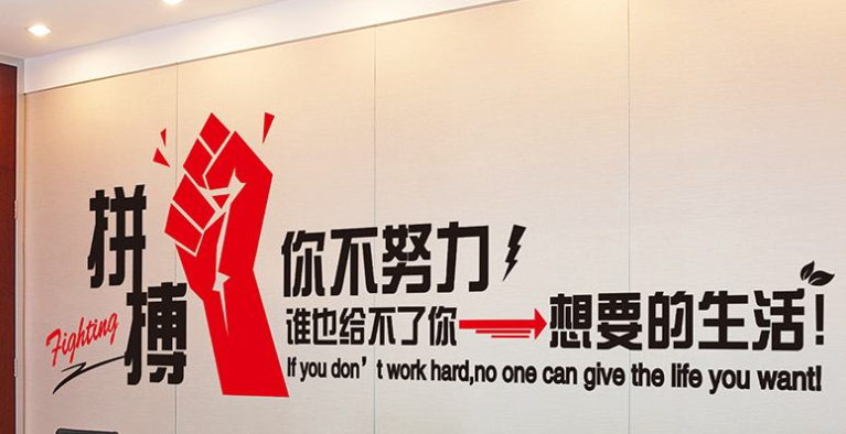 公司辦公室企業(yè)文化勵(lì)志標(biāo)語墻貼 創(chuàng)意團(tuán)隊(duì)激勵(lì)背景