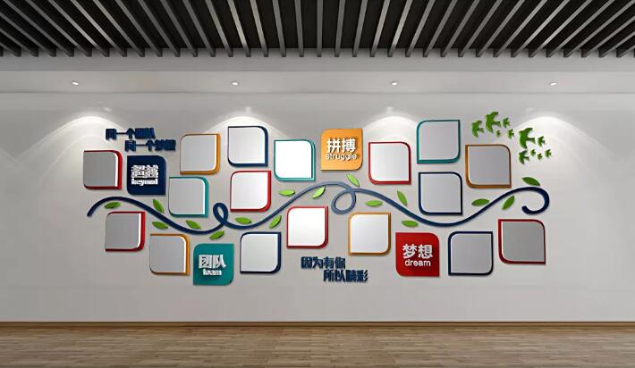團隊風(fēng)采文化墻制作效果圖