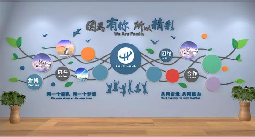 企業展廳文化墻制作效果圖