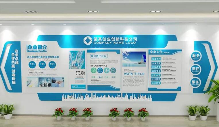 優秀公司企業文化墻制作效果圖
