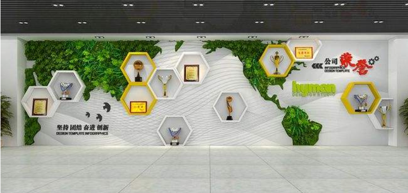 企業(yè)文化墻科技展廳展館設(shè)計3d效果圖