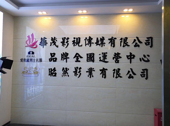 煜哲集團形象背景墻設計